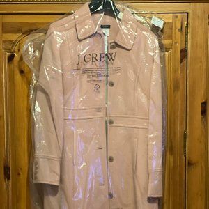 NWT J.Crew Double-cloth Pink Lady Topcoat size 14